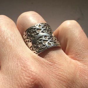 Silpada Sterling Silver Ring with Vine Design